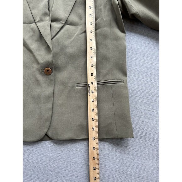 Vintage J. Crew 100% Wool Schoolboy Blazer Green 4 - Picture 6 of 8
